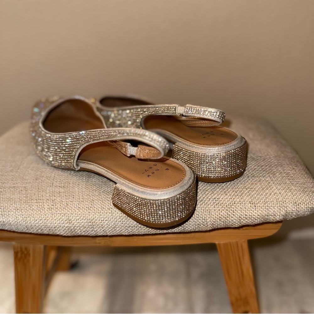 a new day Glittering silver Slingback Flats - Picture 3 of 5